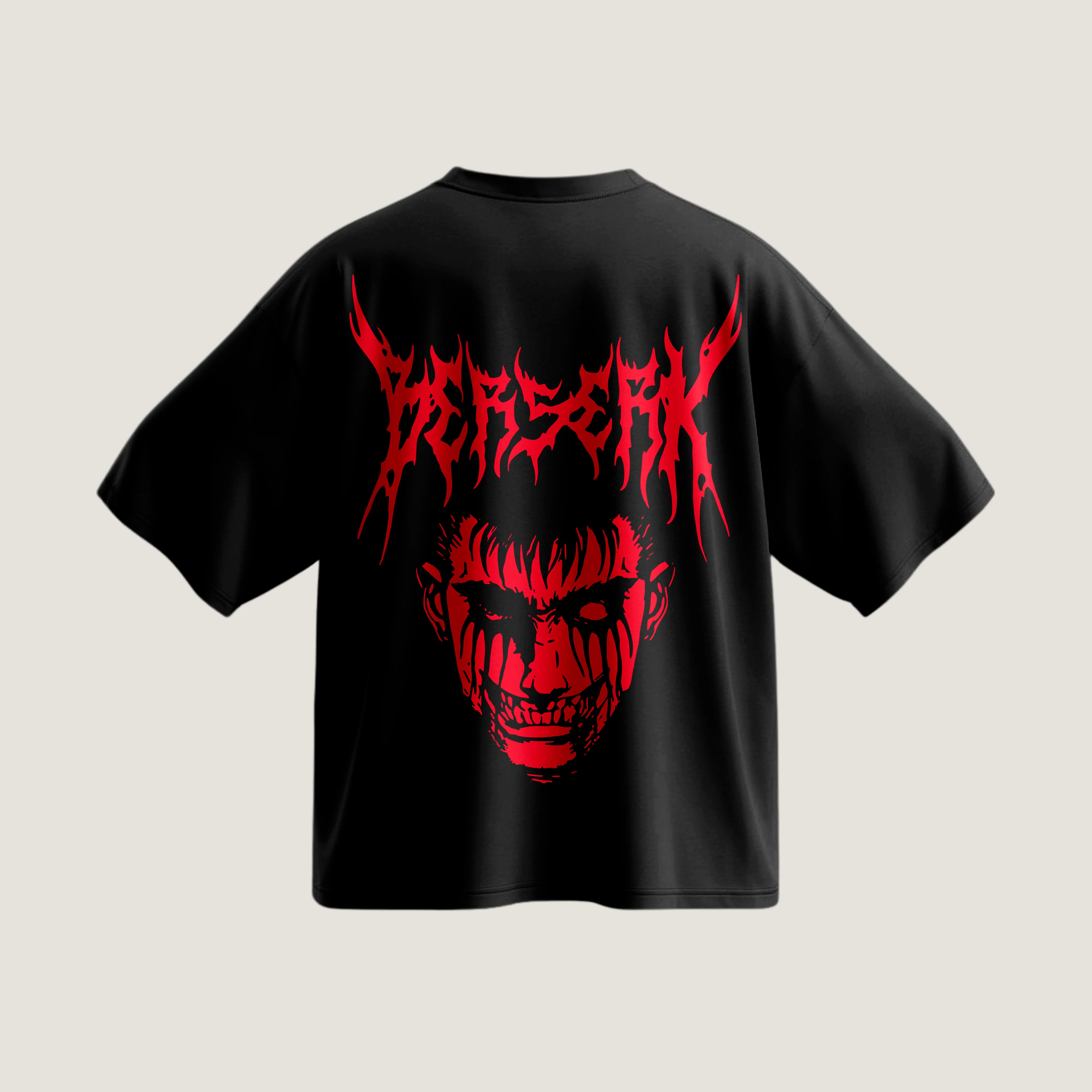 Franela Oversized Berserk – Guts Dark Rage (Heavy Streetwear)