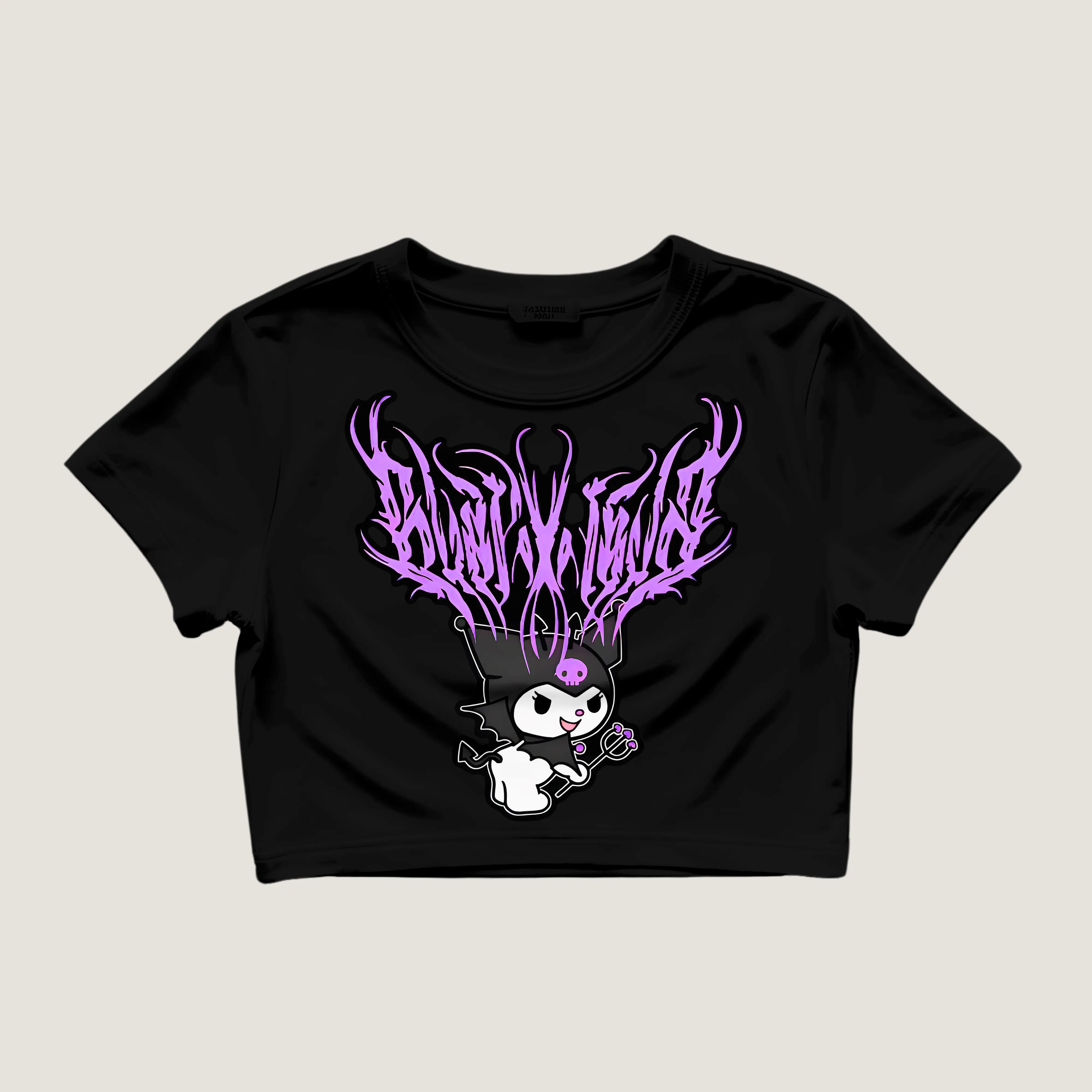 Crop Top Kuromi – Cyber Sigilism (Sanrio Alt-Fashion)