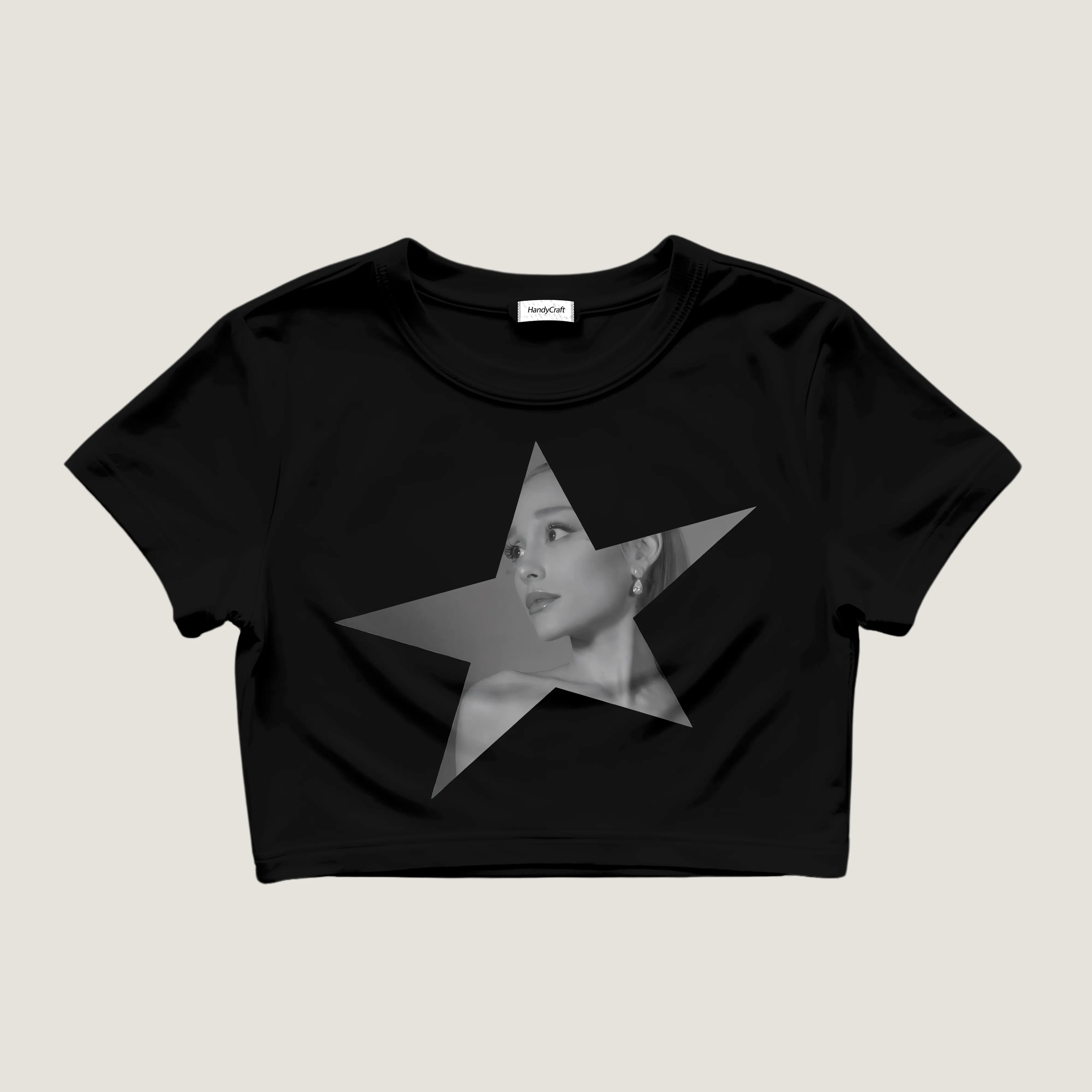 Crop Top Ariana Grande – Star Portrait (Black Edition)